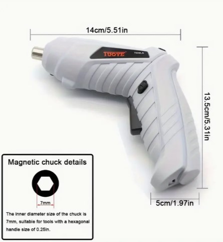 Miniatura 5 de Destornillador Inalambrico gris claro